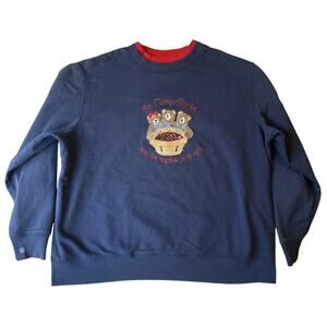 M&C Sportswear Women Sweatshirt L Navy Fleece My Grandkids Apples Of My Eyes
